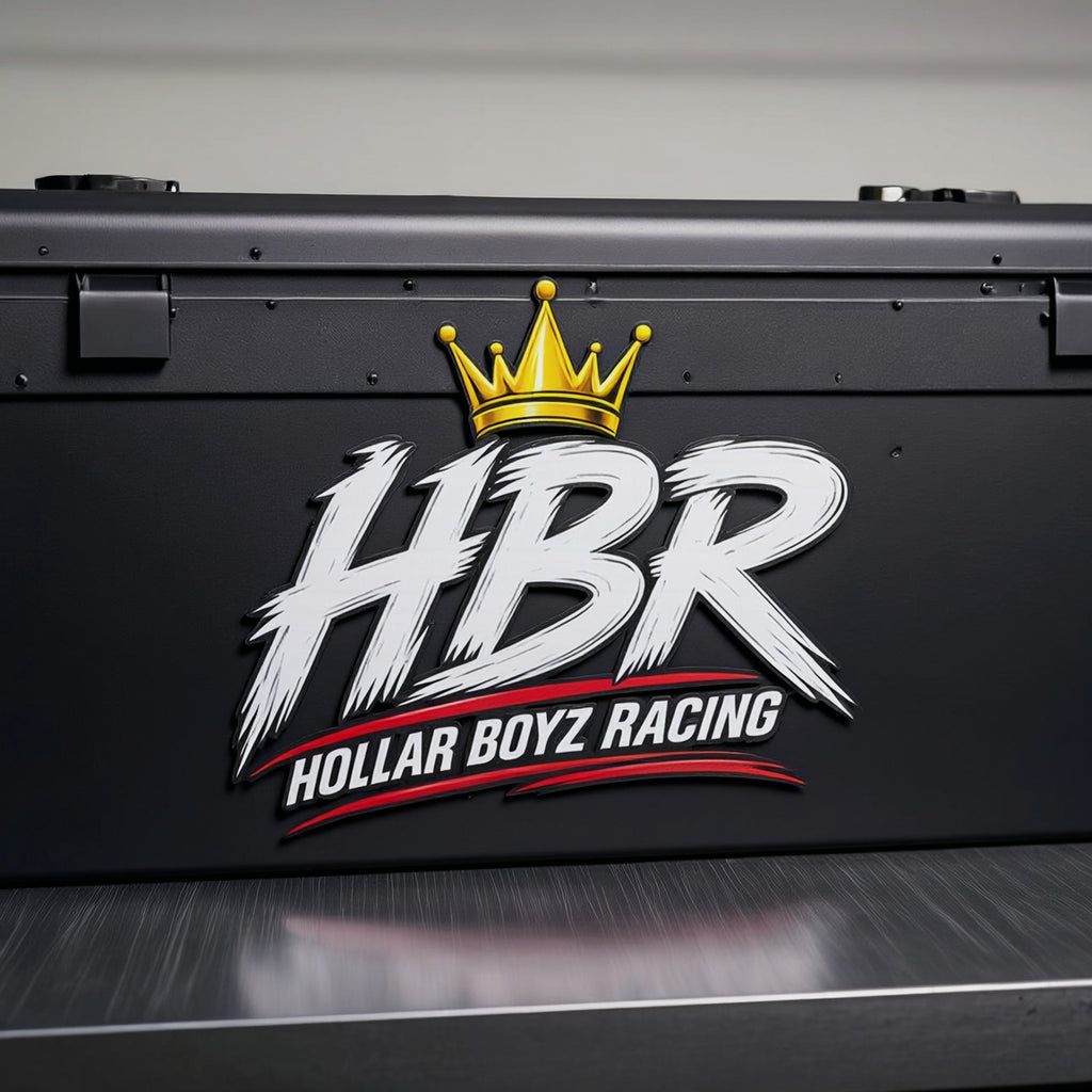 Hollar Built — HBR Logo Decal — realistic HBR garage product view