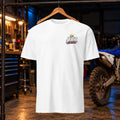Hollar Built Graphic White tee — front; approved original artwork, garage product mockup