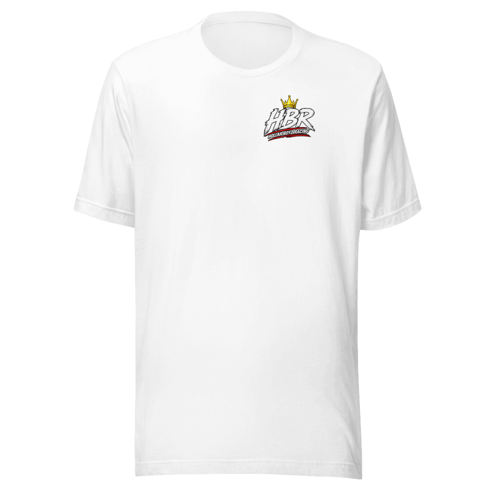 HBR HOLE SHOT — Gate Drop Tee — White, front view