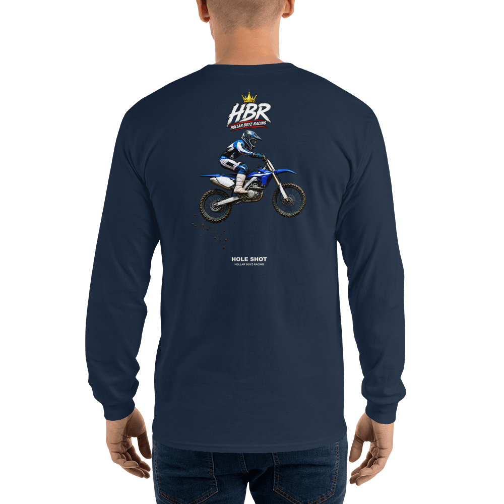 HBR HOLE SHOT — Air Time Long Sleeve — Navy, back view