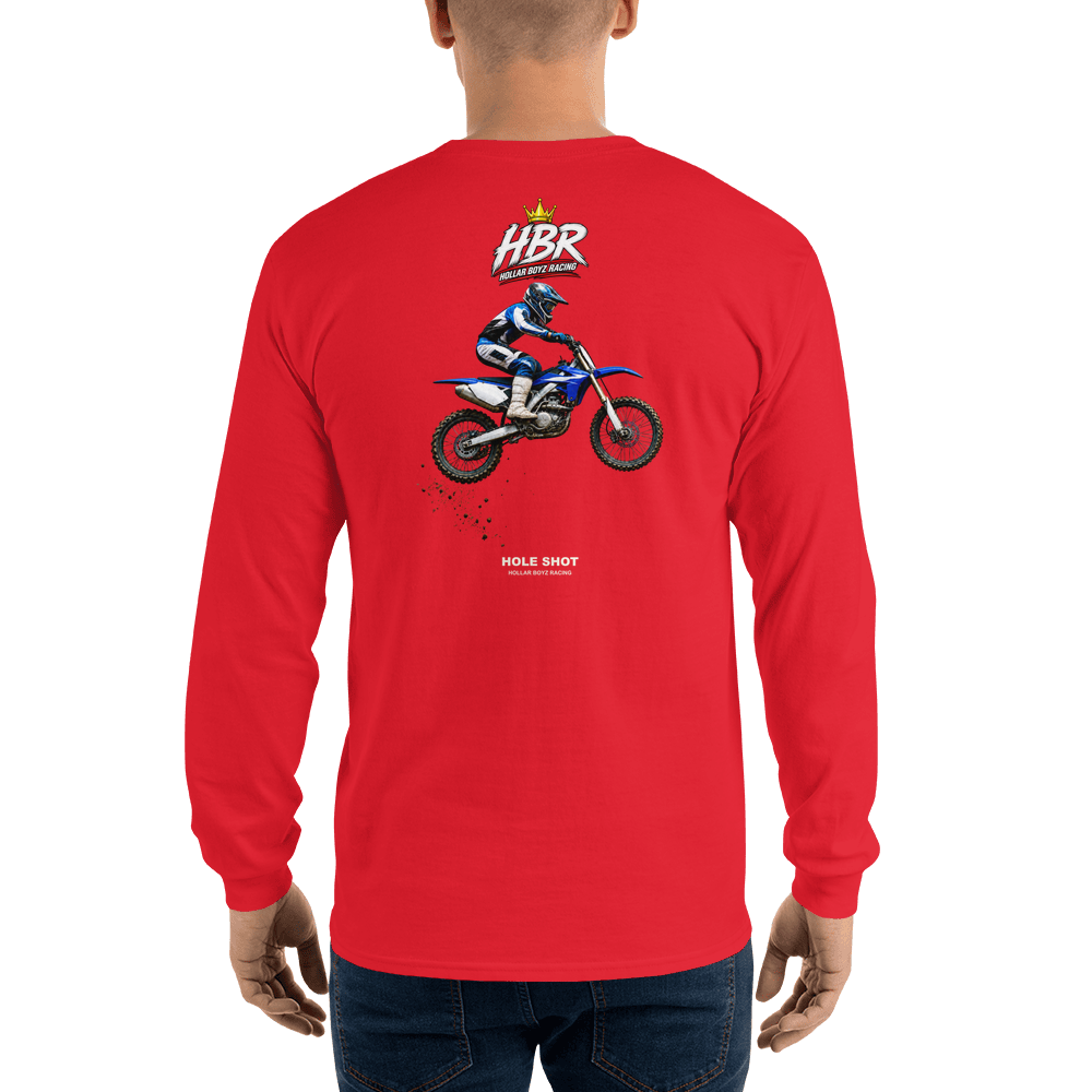 HBR HOLE SHOT — Air Time Long Sleeve — Red, back view