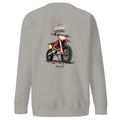 HBR HOT LINE Track Face crewneck — Carbon Grey Back, digital mockup