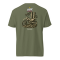 HBR ROOSTWORK — Pine Cut Heavyweight Tee — Moss, back view