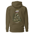 HBR ROOSTWORK — Root Line Hoodie — Military Green, back view