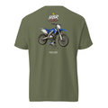 HBR HOLE SHOT — Garage Hours Heavyweight Tee — Moss, back view