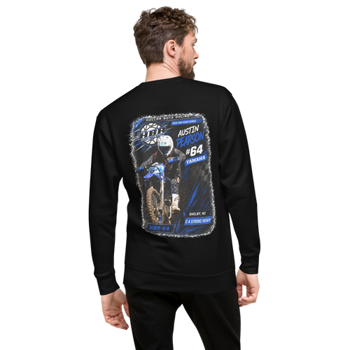 HBR Austin Pearson #64 rider crewneck live back view
